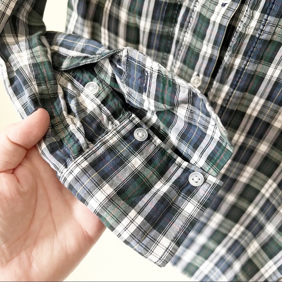 American Eagle Vintage Menswear Style Plaid Button Down 2 XS - Picture 5 of 11